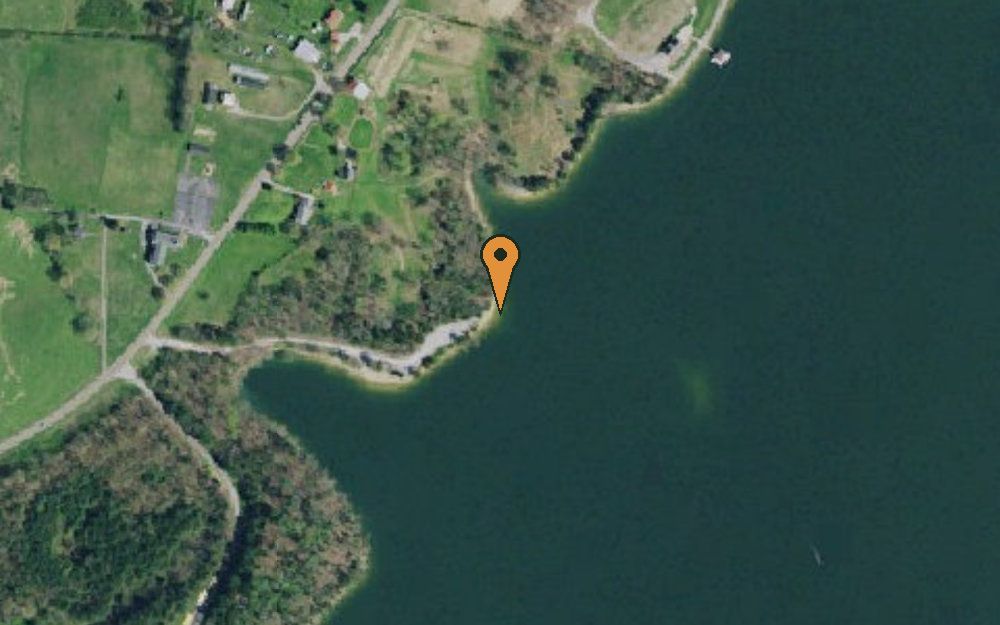 Aerial view of Oakland Hollow Access Area