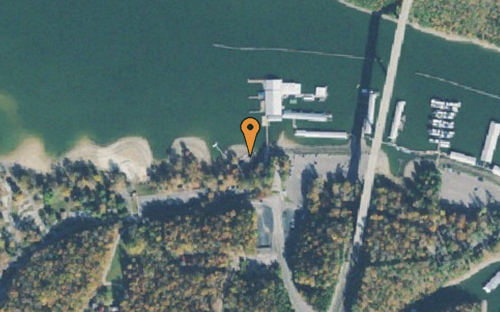 Aerial view of Obey River Day Use
