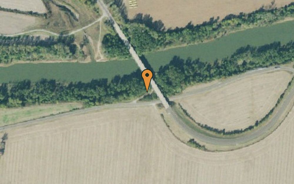 Aerial view of Obion River Boat Launch