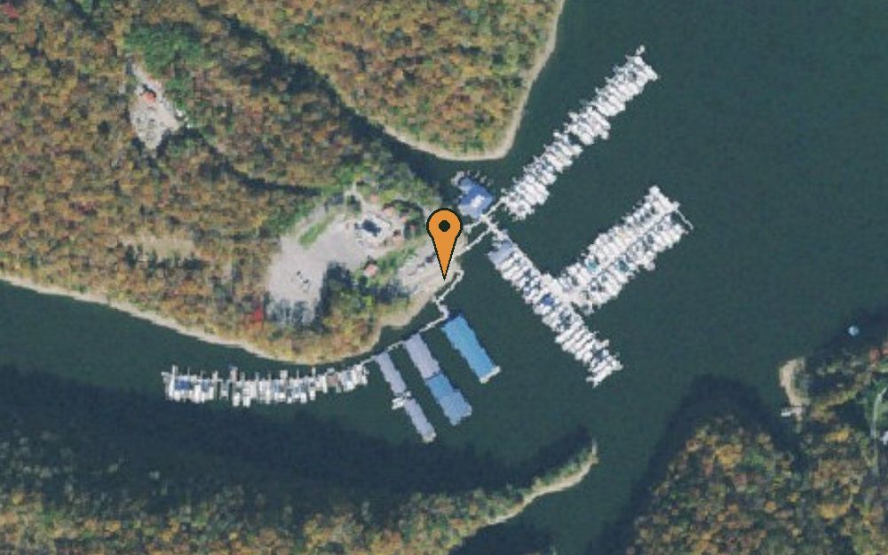 Aerial view of Pates Ford Marina