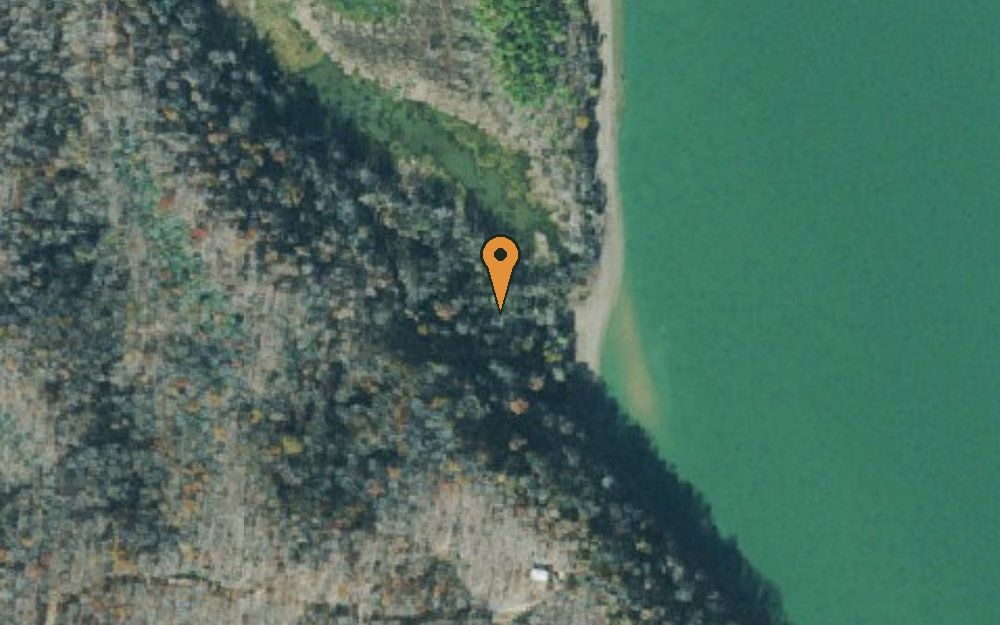 Aerial view of Peckerwood Landing Access