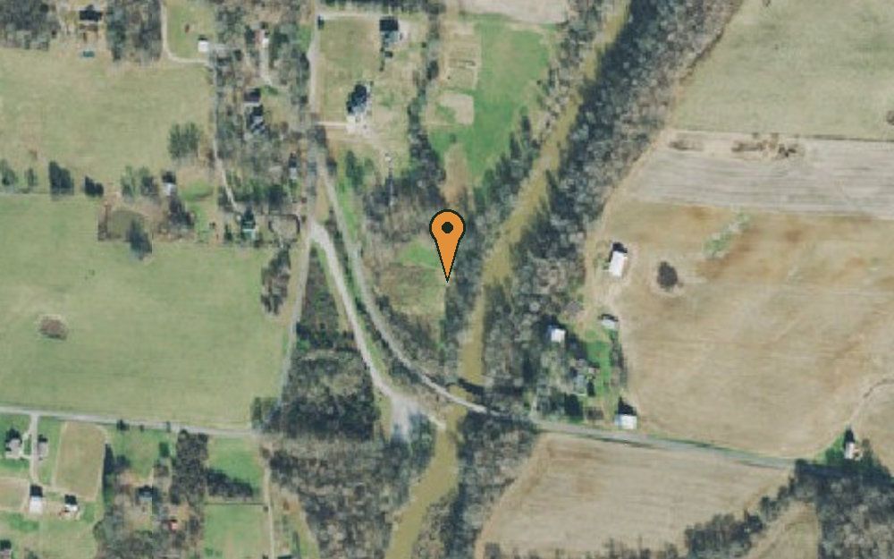Aerial view of Porters Chapel Public Boat Access