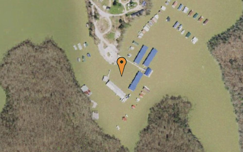 Aerial view of Powell Valley Resort