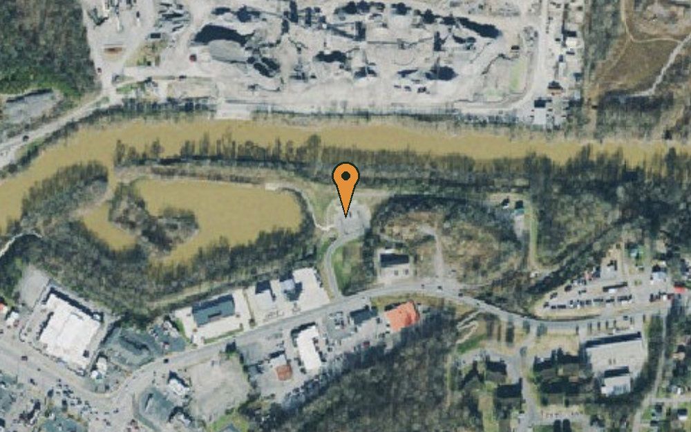 Aerial view of Red River Trailhead