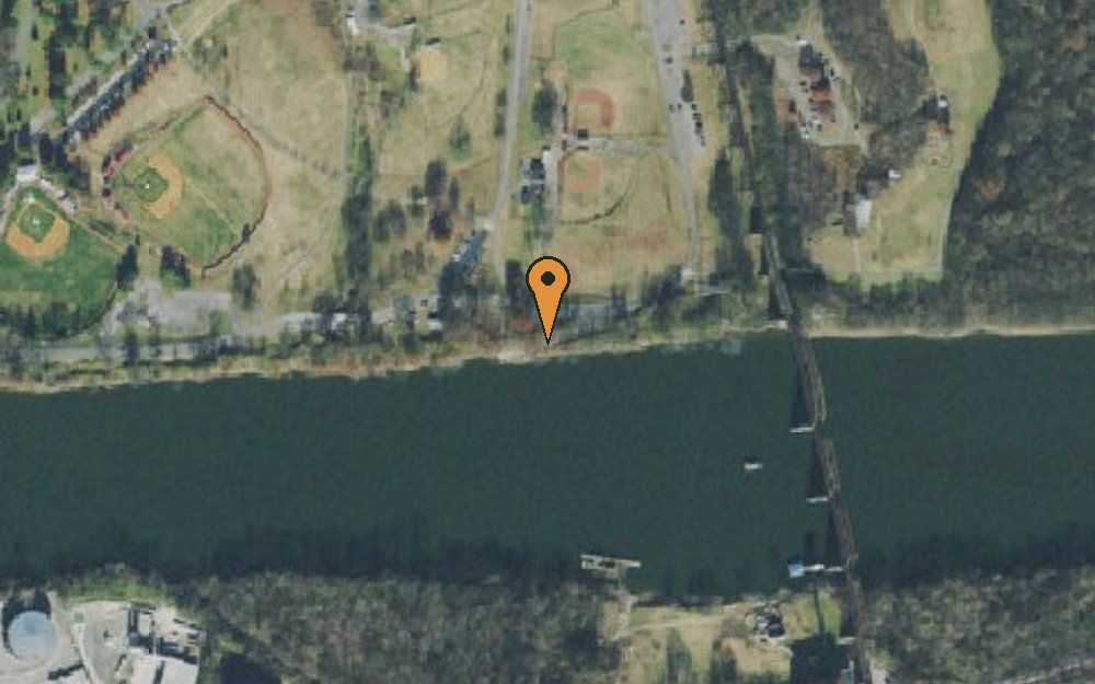 Aerial view of Shelby Park Boat Ramp
