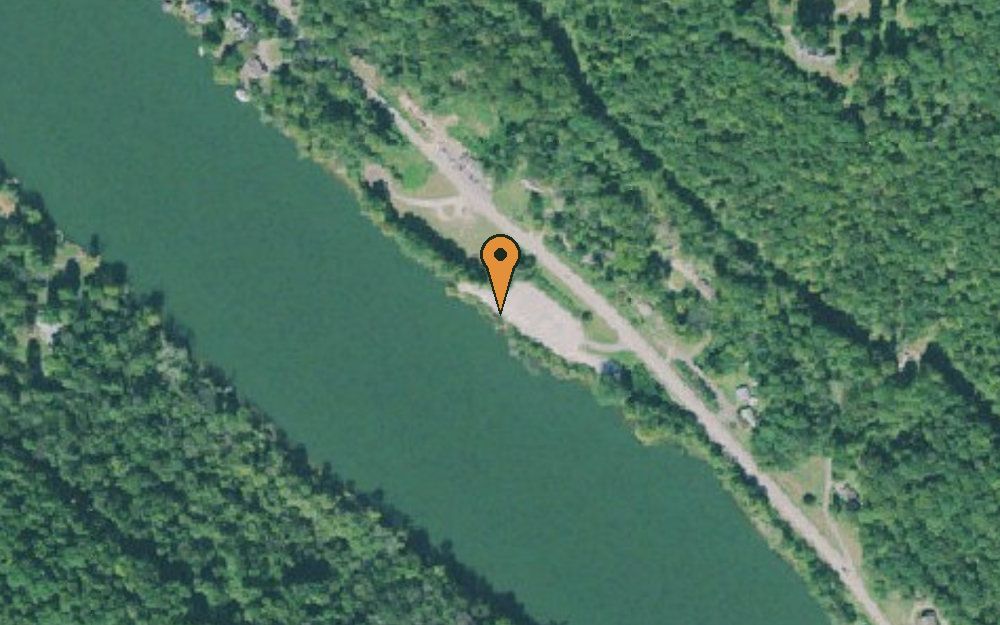 Aerial view of Suck Creek