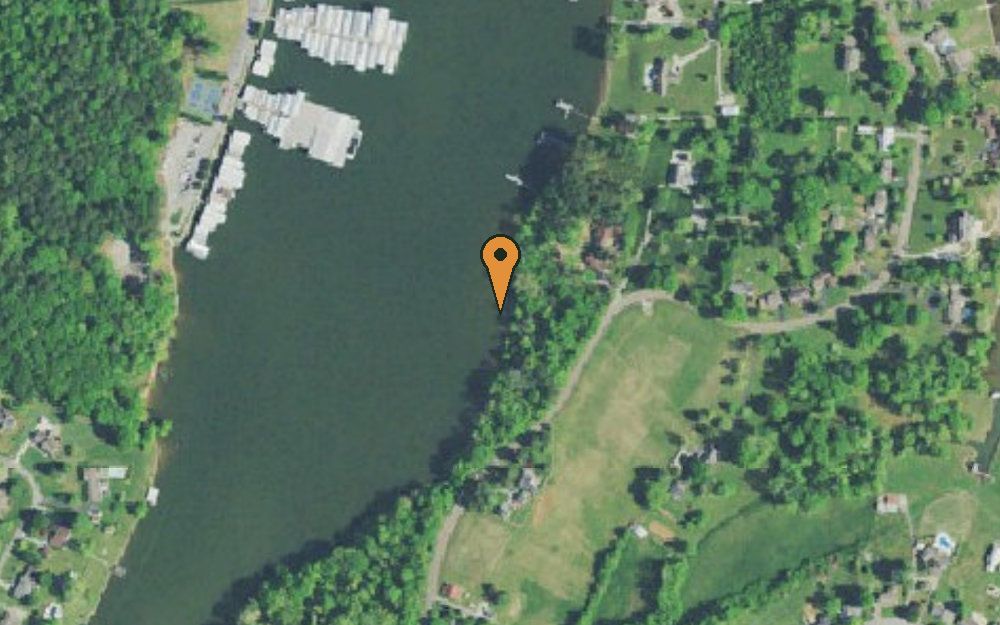 Aerial view of Tyner Boat Ramp