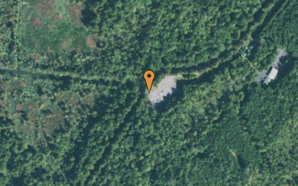 Aerial view of Walnut log