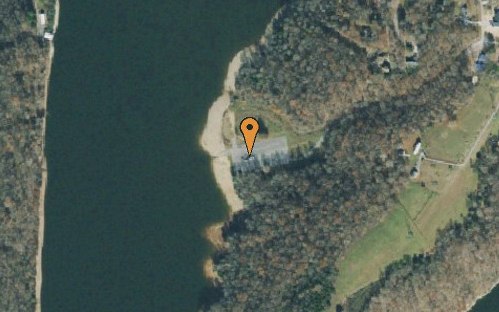 Aerial view of Ward's Chapel Boat Ramp