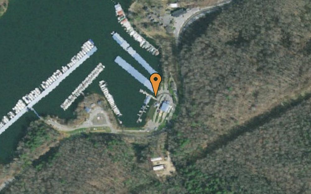 Aerial view of Watauga Lakeshores Marina