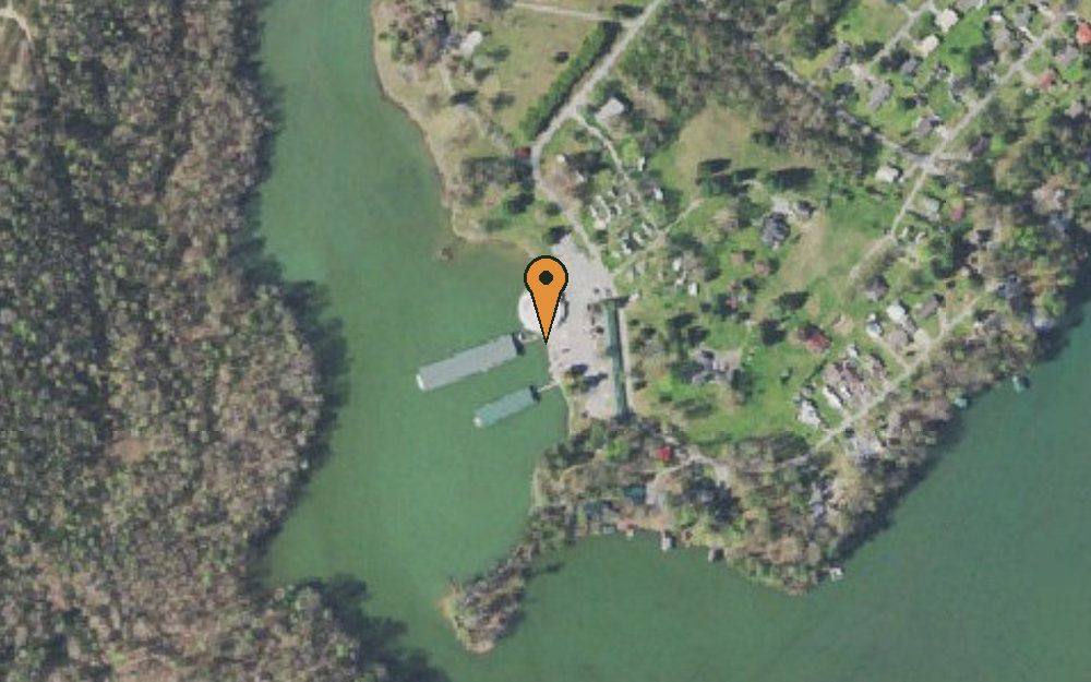 Aerial view of Whites Creek Marina & Lakeside Resort