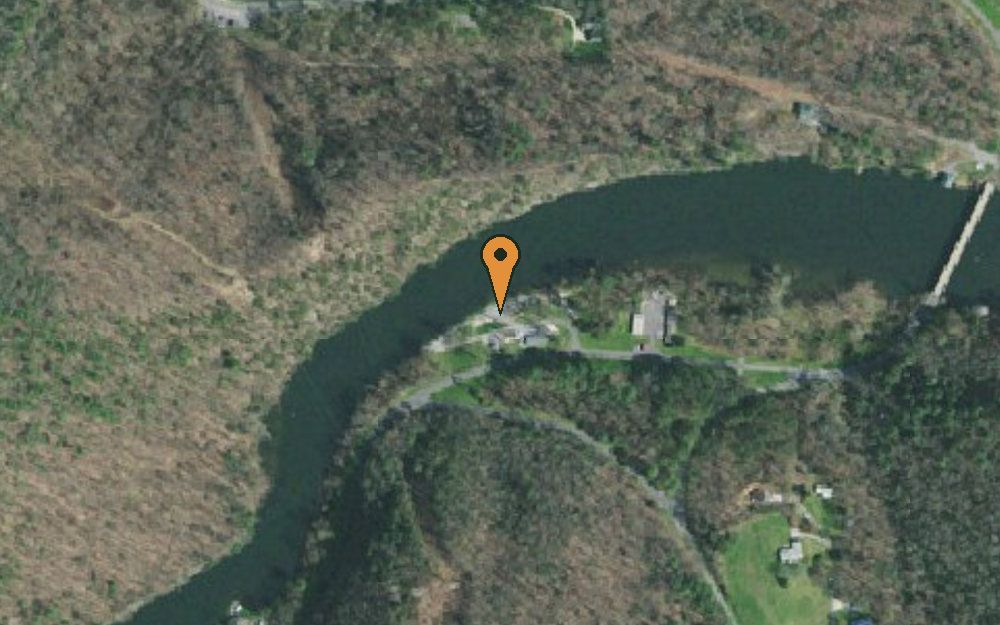 Aerial view of Wilbur Reservoir Boat Ramp