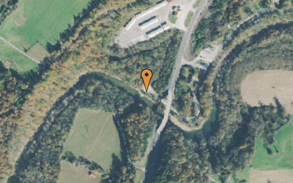 Aerial view of Wolf River Bridge